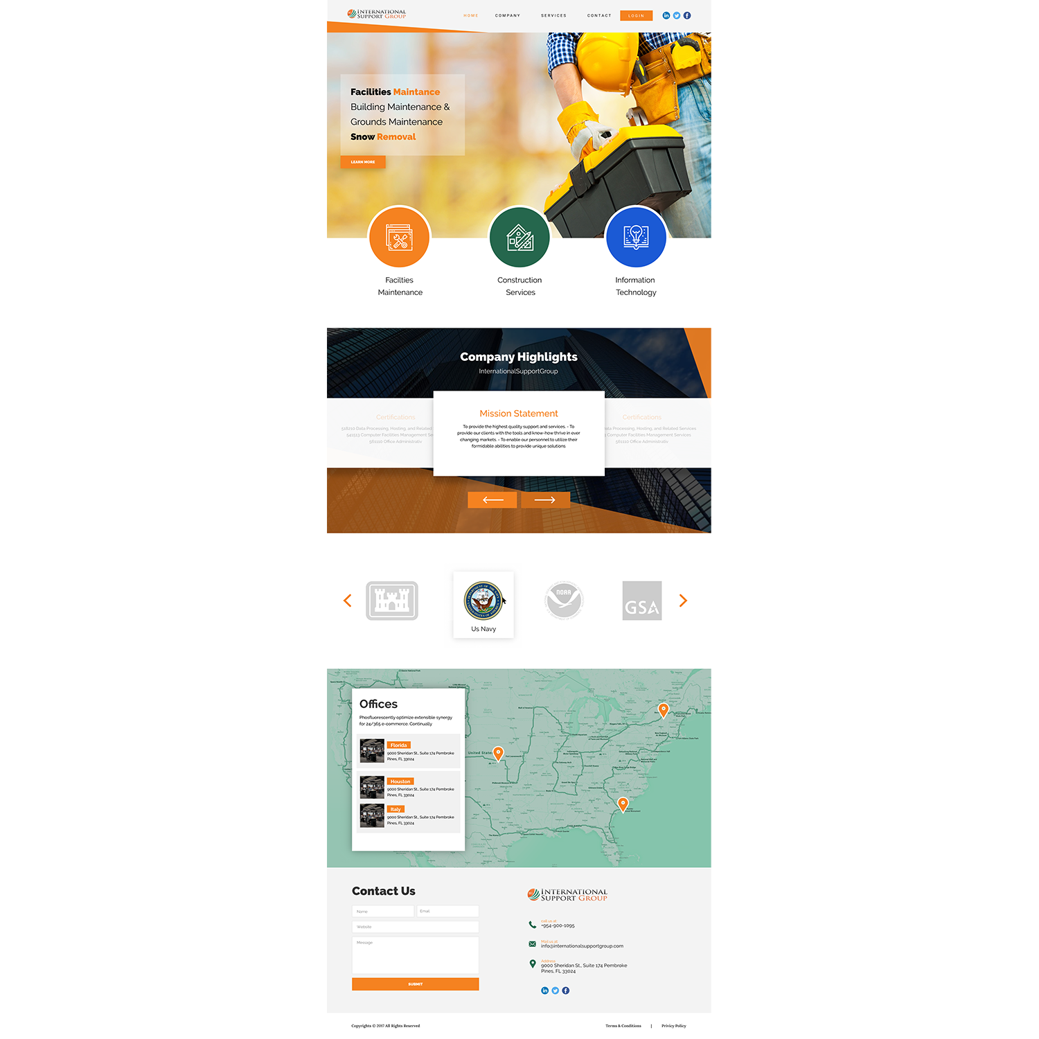 Web Design by Hassaan Shah for International Support Group | Design #19391727