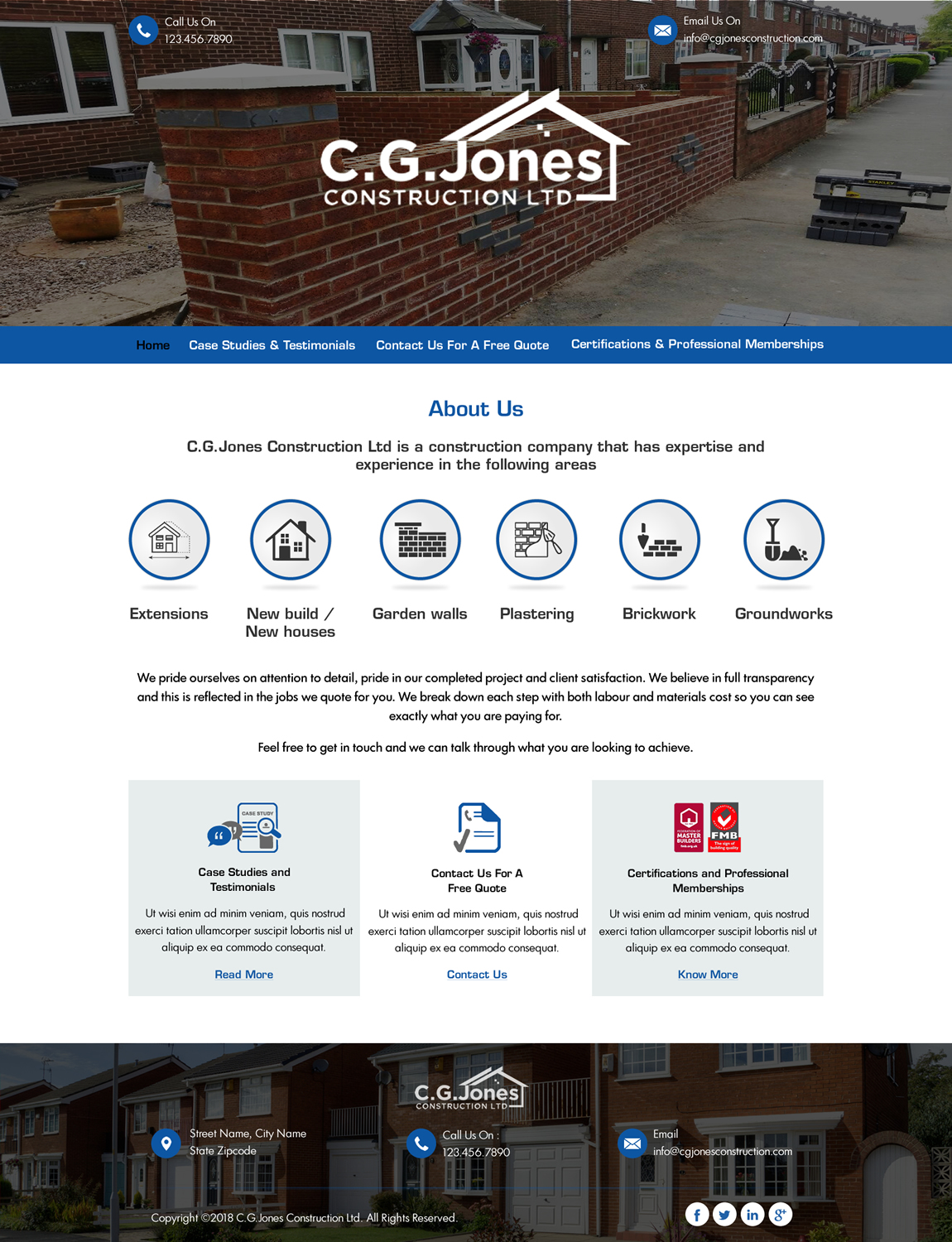 Diseño Web por harmi_199 para C.G.Jones Construction | Diseño #19414263