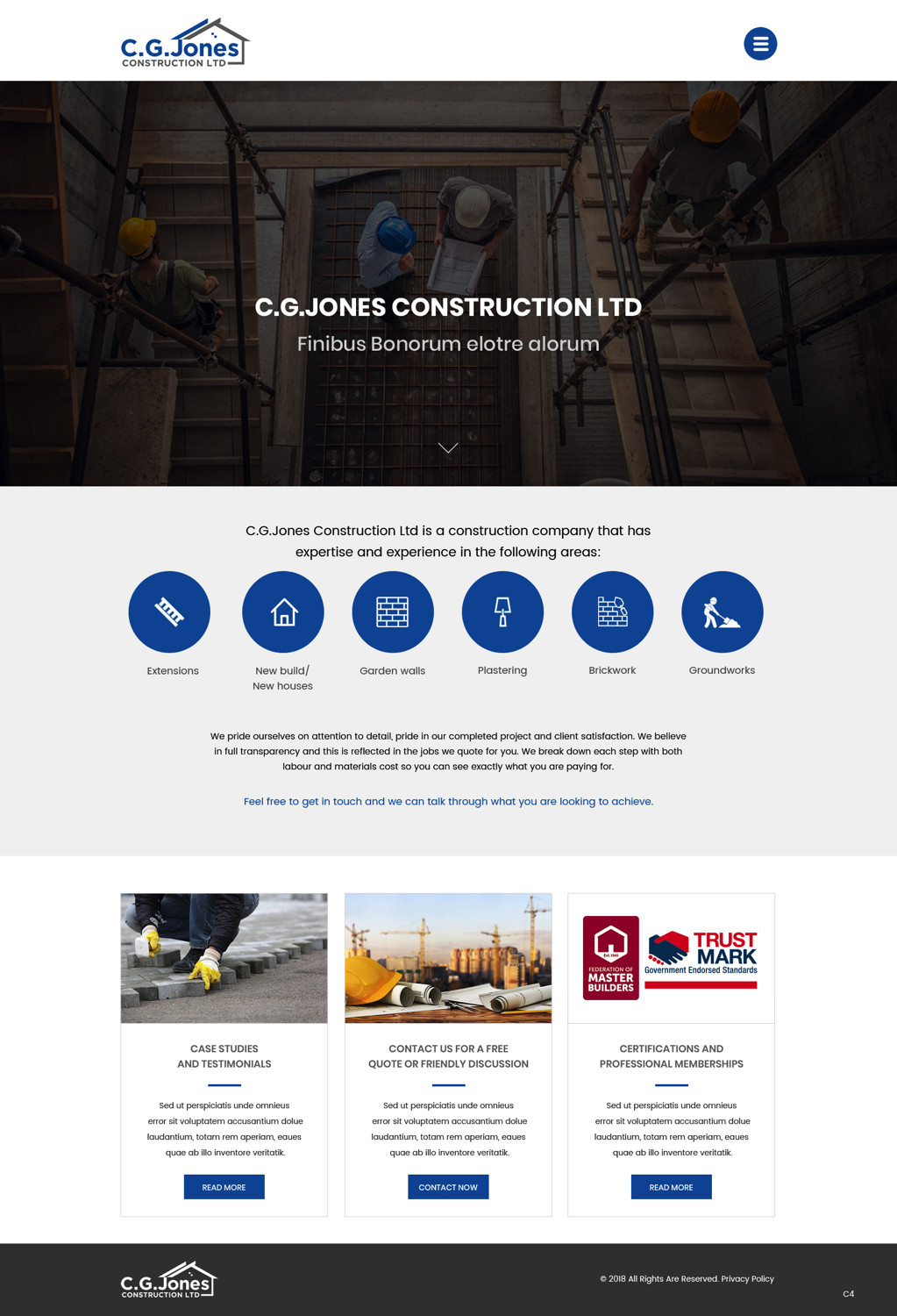 Diseño Web por pb para C.G.Jones Construction | Diseño #19379227