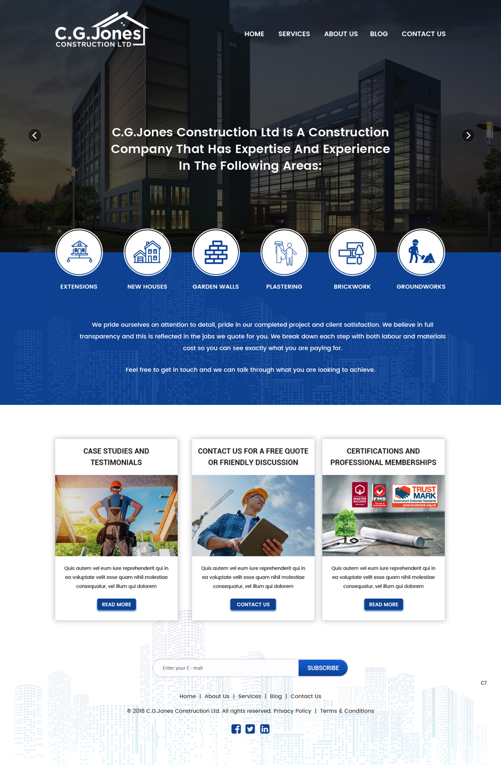 Web Design by pb for C.G.Jones Construction | Design #19379231