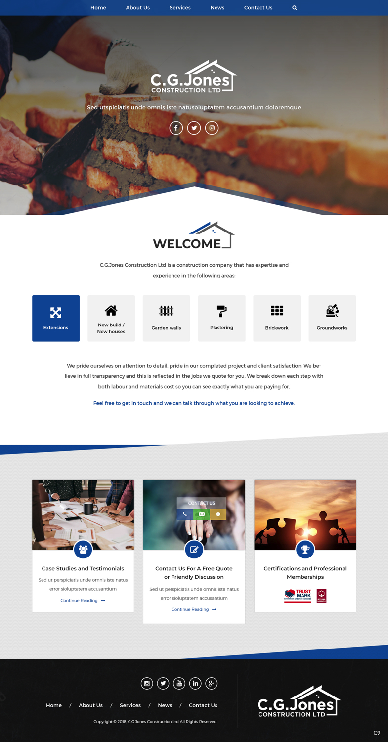 Web Design by pb for C.G.Jones Construction | Design #19379236