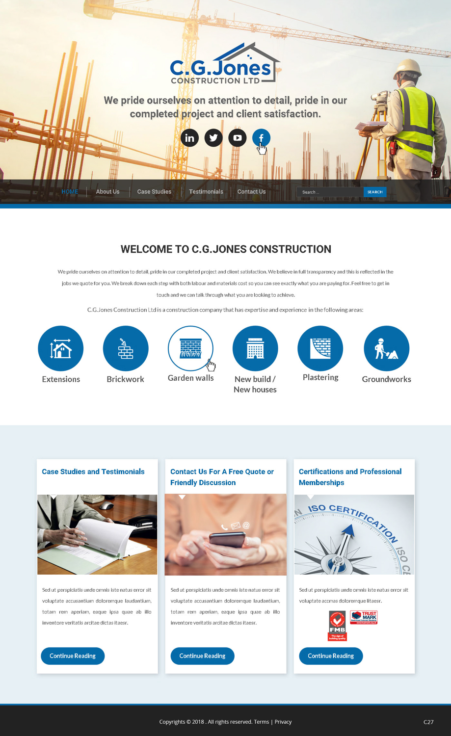 Web Design by pb for C.G.Jones Construction | Design #19379240