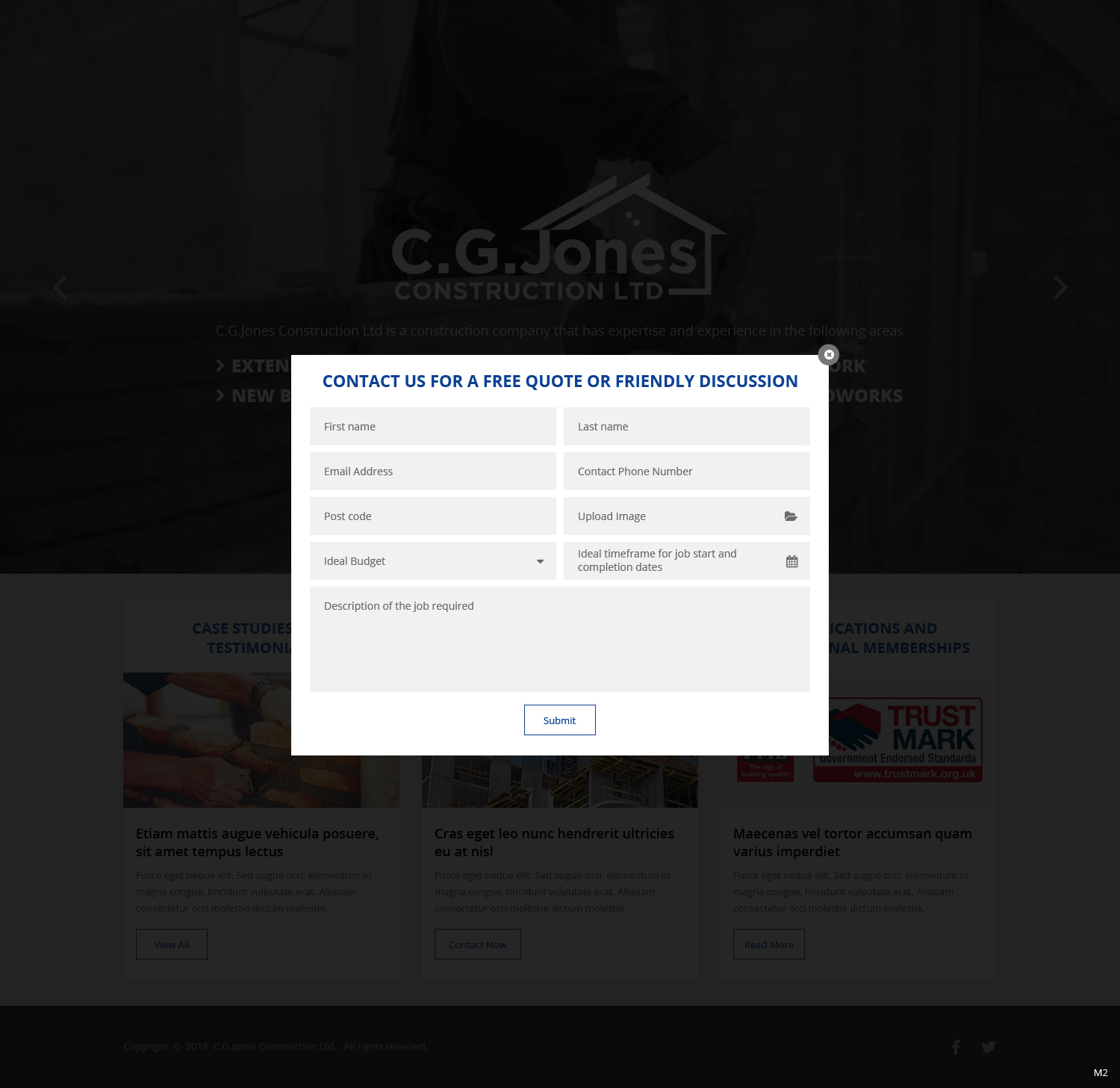Web Design by pb for C.G.Jones Construction | Design #19379248