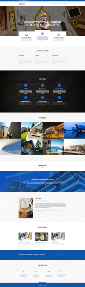 Creation of a construction/bricklaying business website | Web Design by joe designs