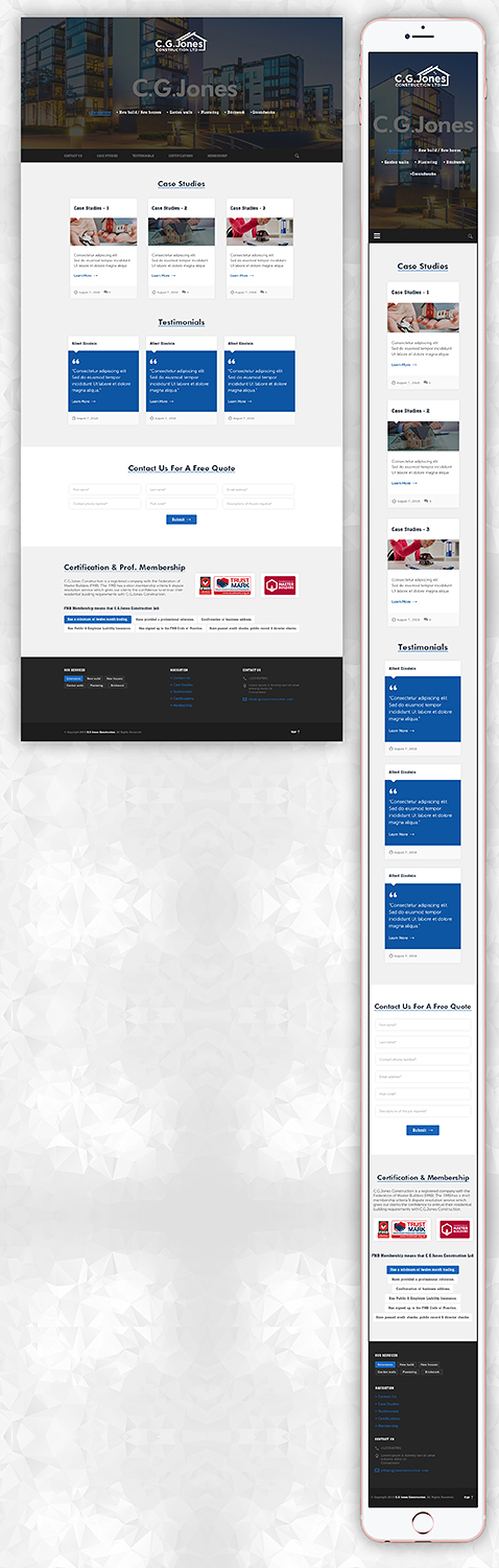 Diseño Web por PiXthemes para C.G.Jones Construction | Diseño #19391531
