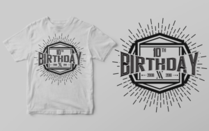 T-Shirt Design - Company 10th Birthday limited edition | Diseño de Camiseta por SAI DESIGNS