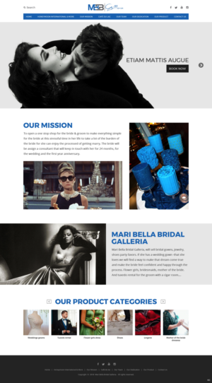 Web Design par pb pour mari bella bridal galleria | Design : #19431036
