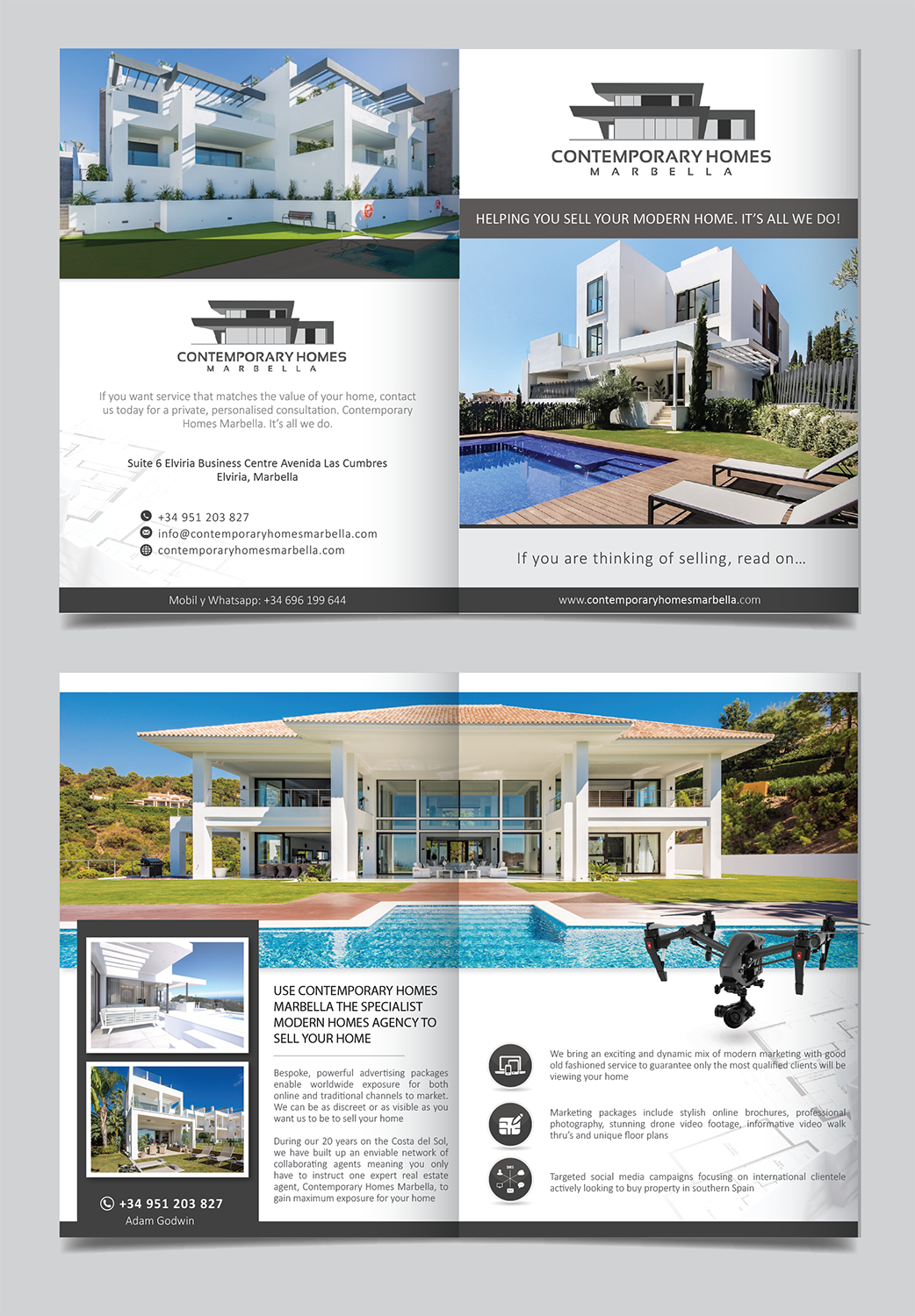 Diseño de Flyer por alex989 para Contemporary Homes Marbella | Diseño #19386271