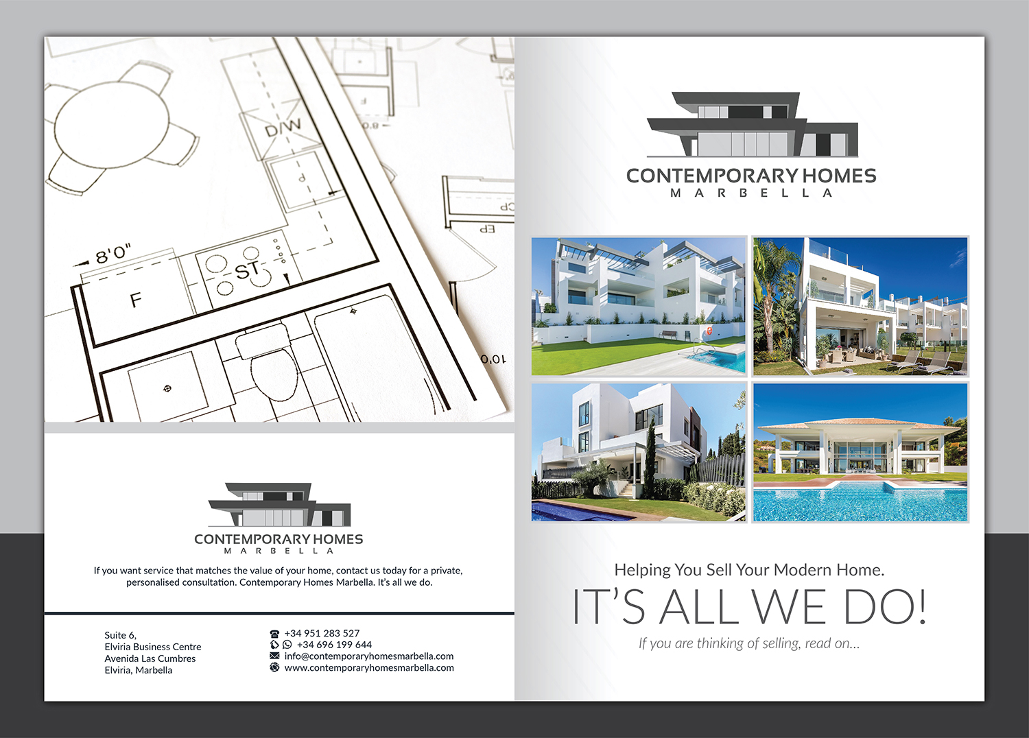 Diseño de Flyer por Deziners Zone para Contemporary Homes Marbella | Diseño #19388658
