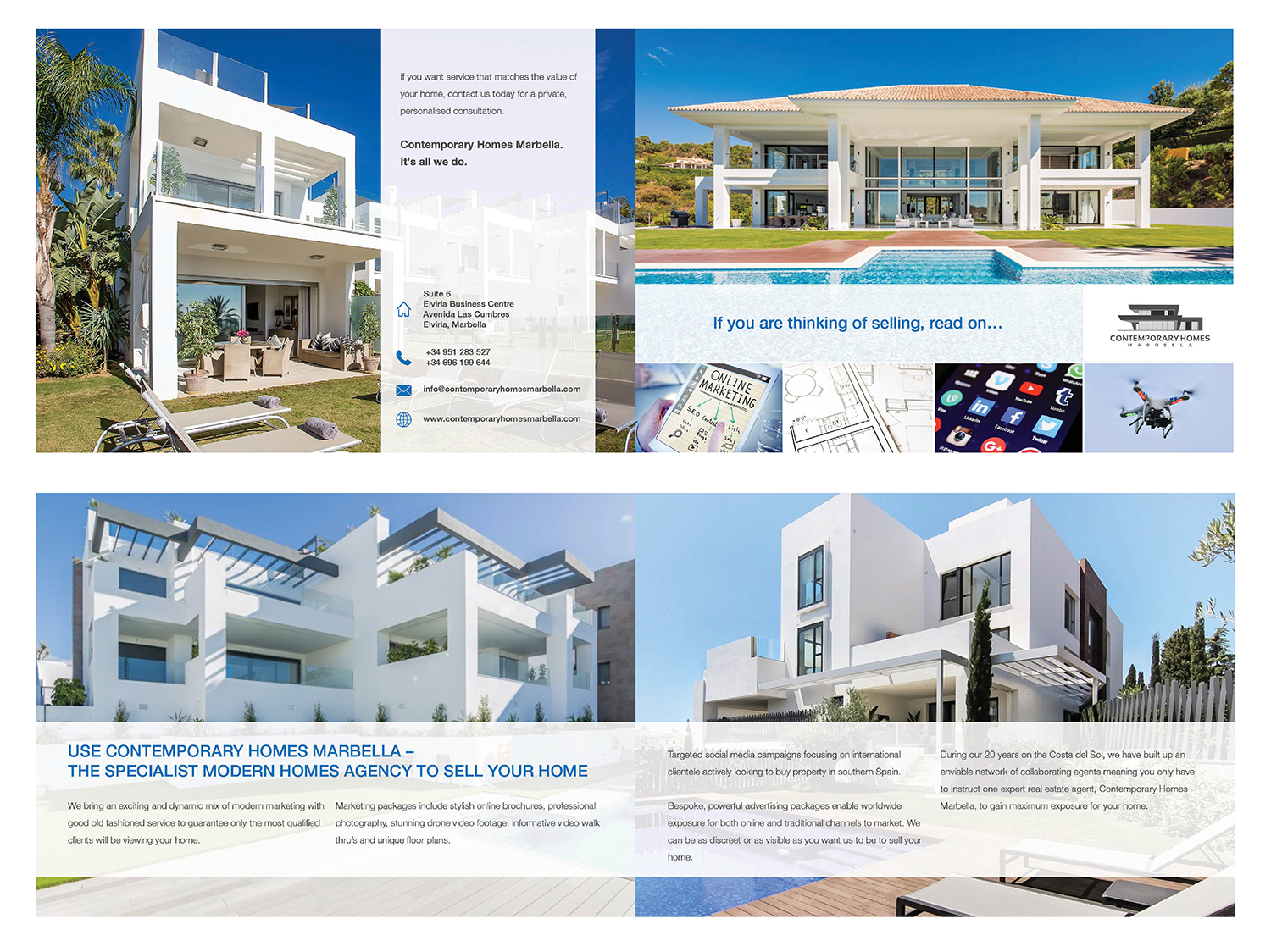 Flyer Design by sp3l4 for Contemporary Homes Marbella | Design #19386161