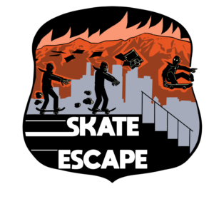 Electric Skateboard Graphic Design depicting the ethos of our company - escaping from the normal | Graphic Design by Tomi Ax