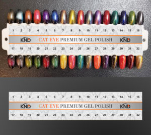 KND Nail Gel Polish Color Tip Swatch Label Design for CAT EYE collection | Verpackungs-Design von OwnDesign