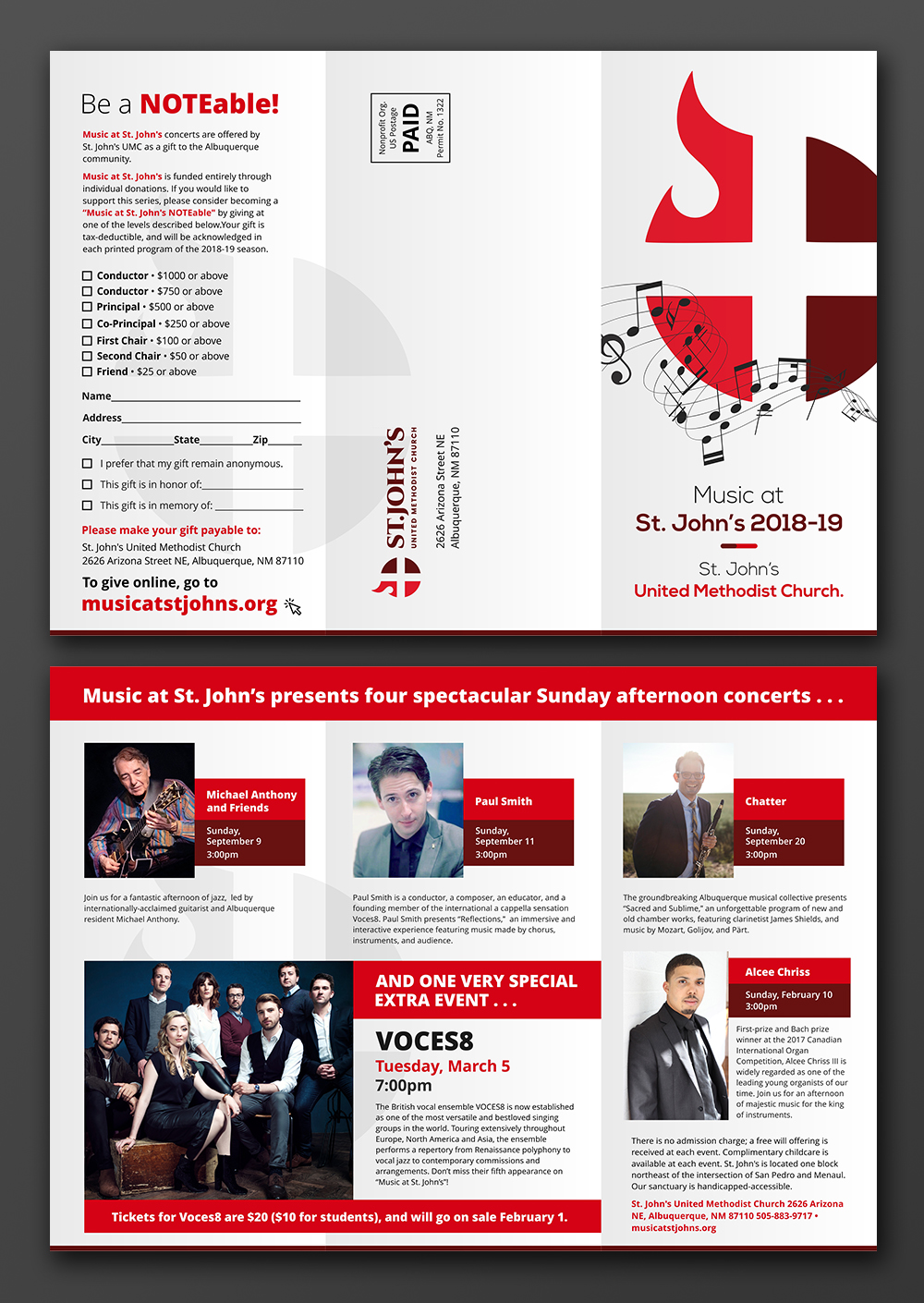 Brochure Design by ecorokerz for St. John's United Methodist Church | Design #19384736