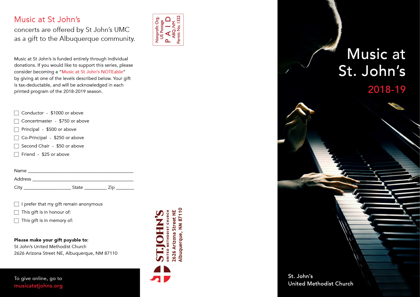 Broschüren-Design von Mari für St. John's United Methodist Church | Design #19386111