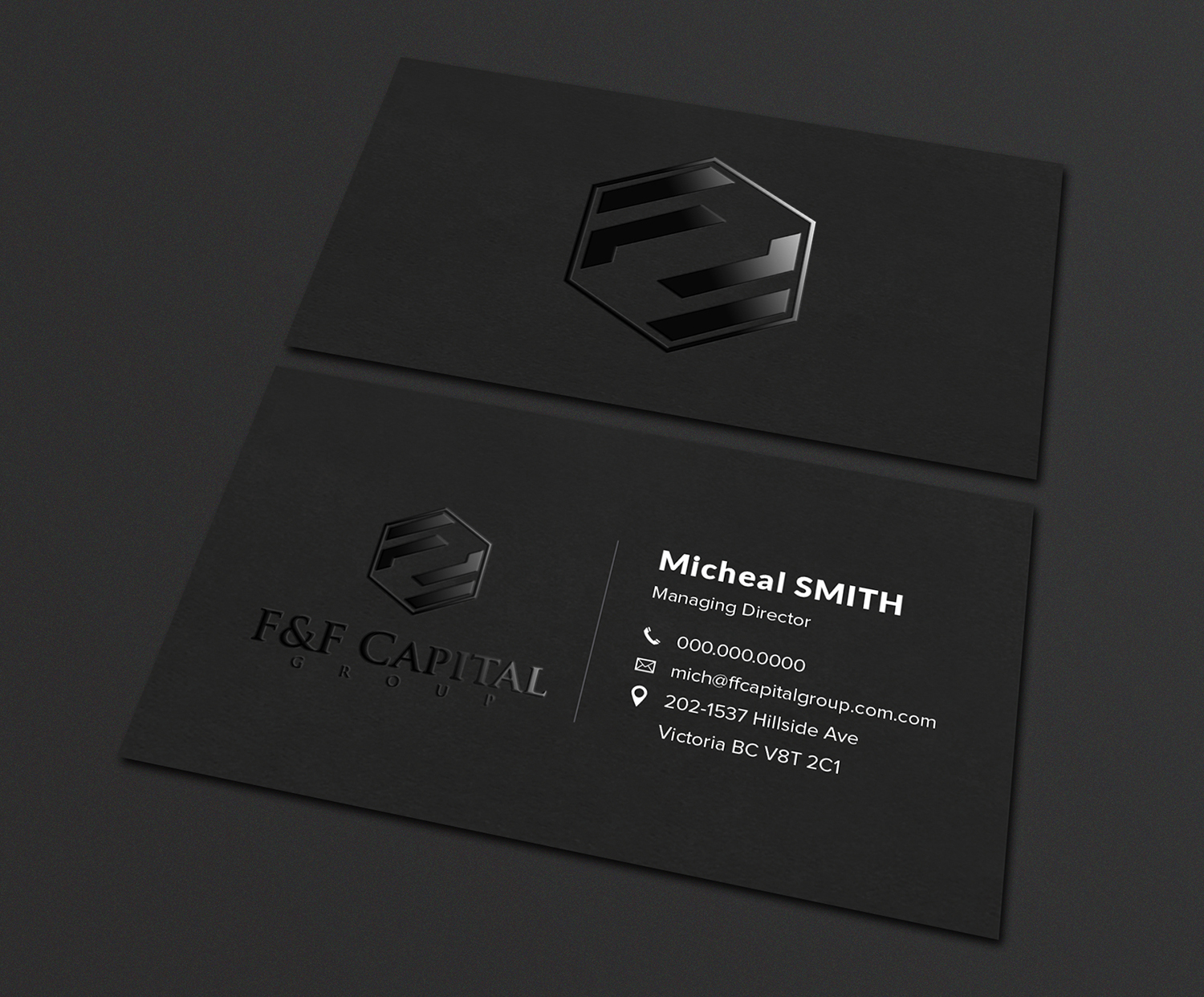 Diseño de Tarjeta de Presentación por Tilt para F&F Capital Group, LLC | Diseño: #19460100