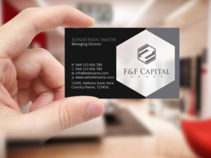 Business Card Design by Creations Box 2015 for F&F Capital Group, LLC | Design: #19403911