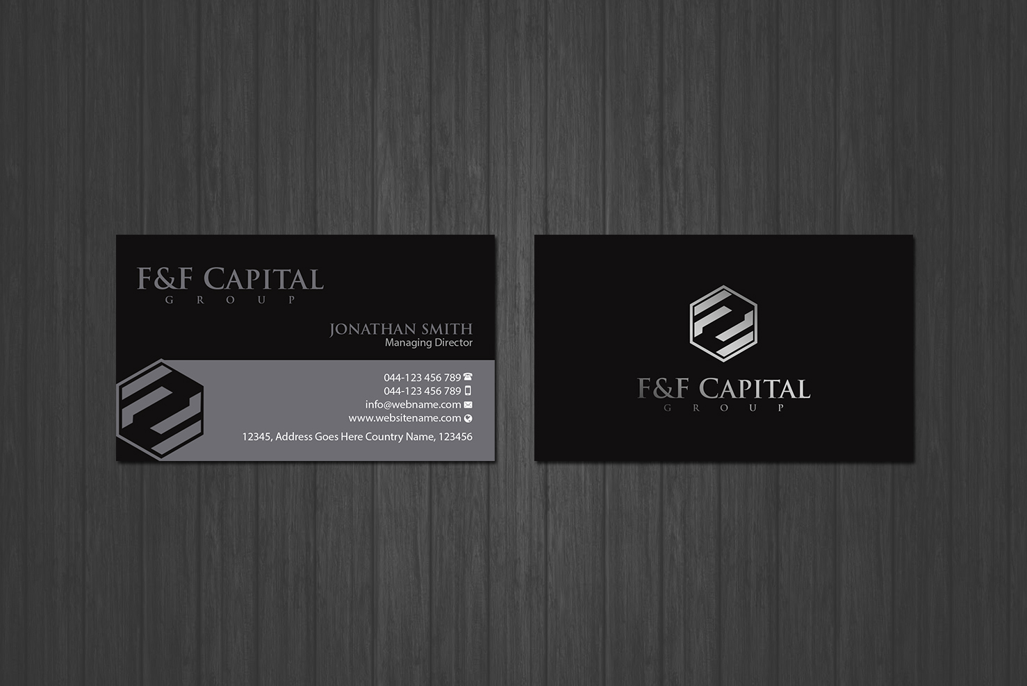 Design de Carte de Visite par Creations Box 2015 pour F&F Capital Group, LLC | Design #19403921