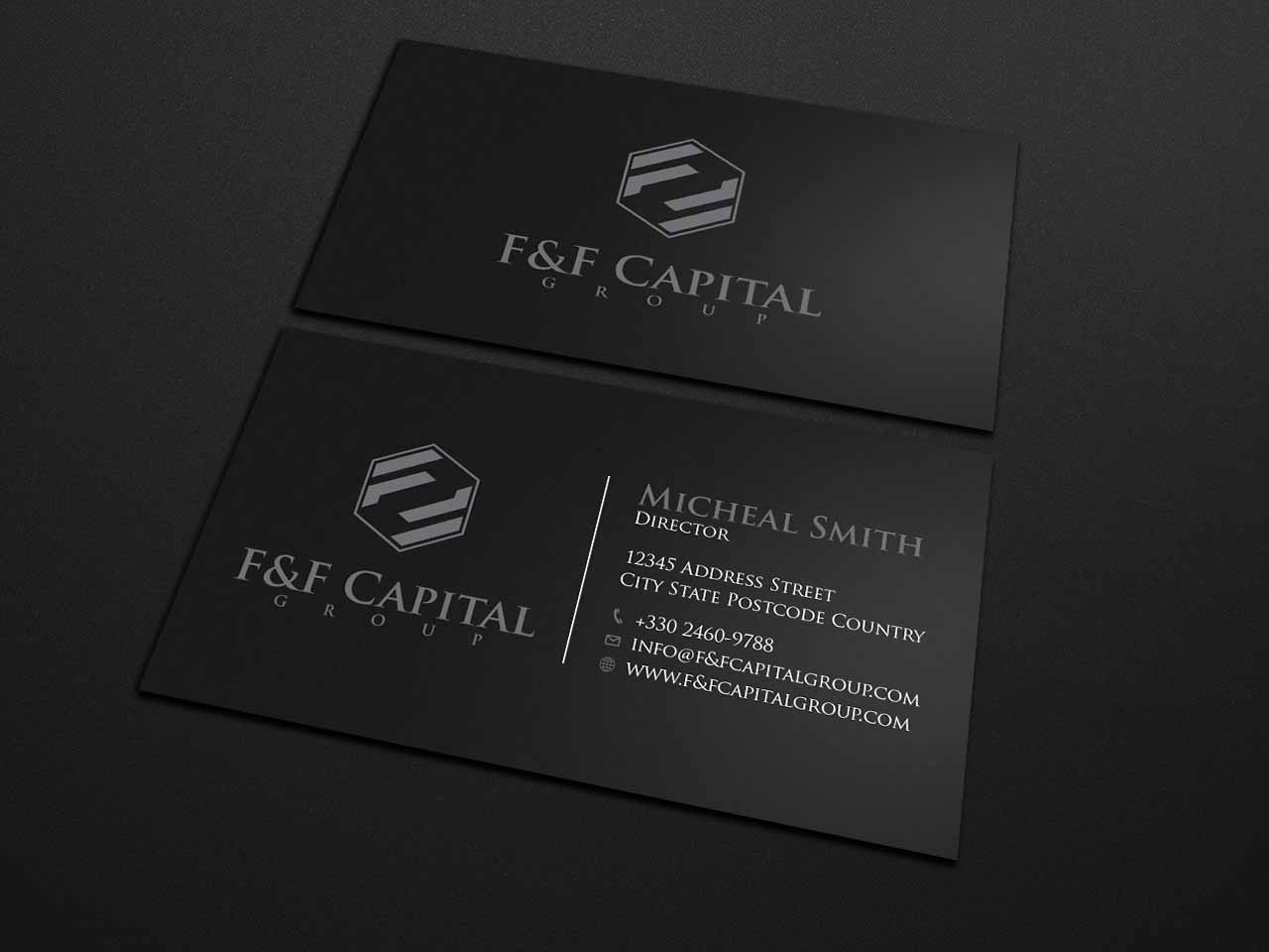 Design de Carte de Visite par Tripti Ranjan Gain pour F&F Capital Group, LLC | Design #19397932