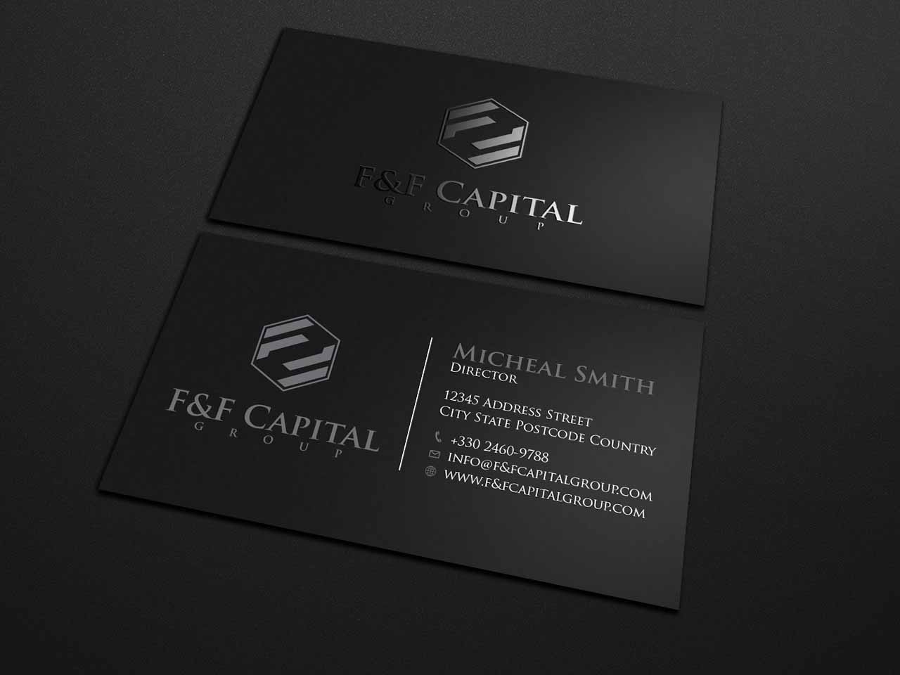 Design de Carte de Visite par Tripti Ranjan Gain pour F&F Capital Group, LLC | Design #19397933