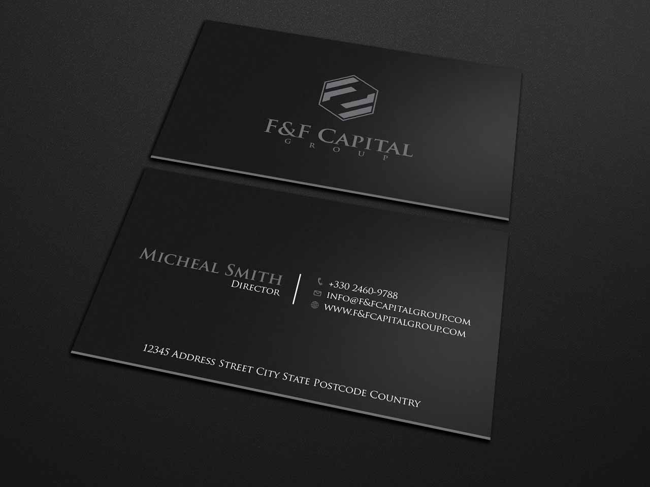 Design de Carte de Visite par Tripti Ranjan Gain pour F&F Capital Group, LLC | Design #19397940