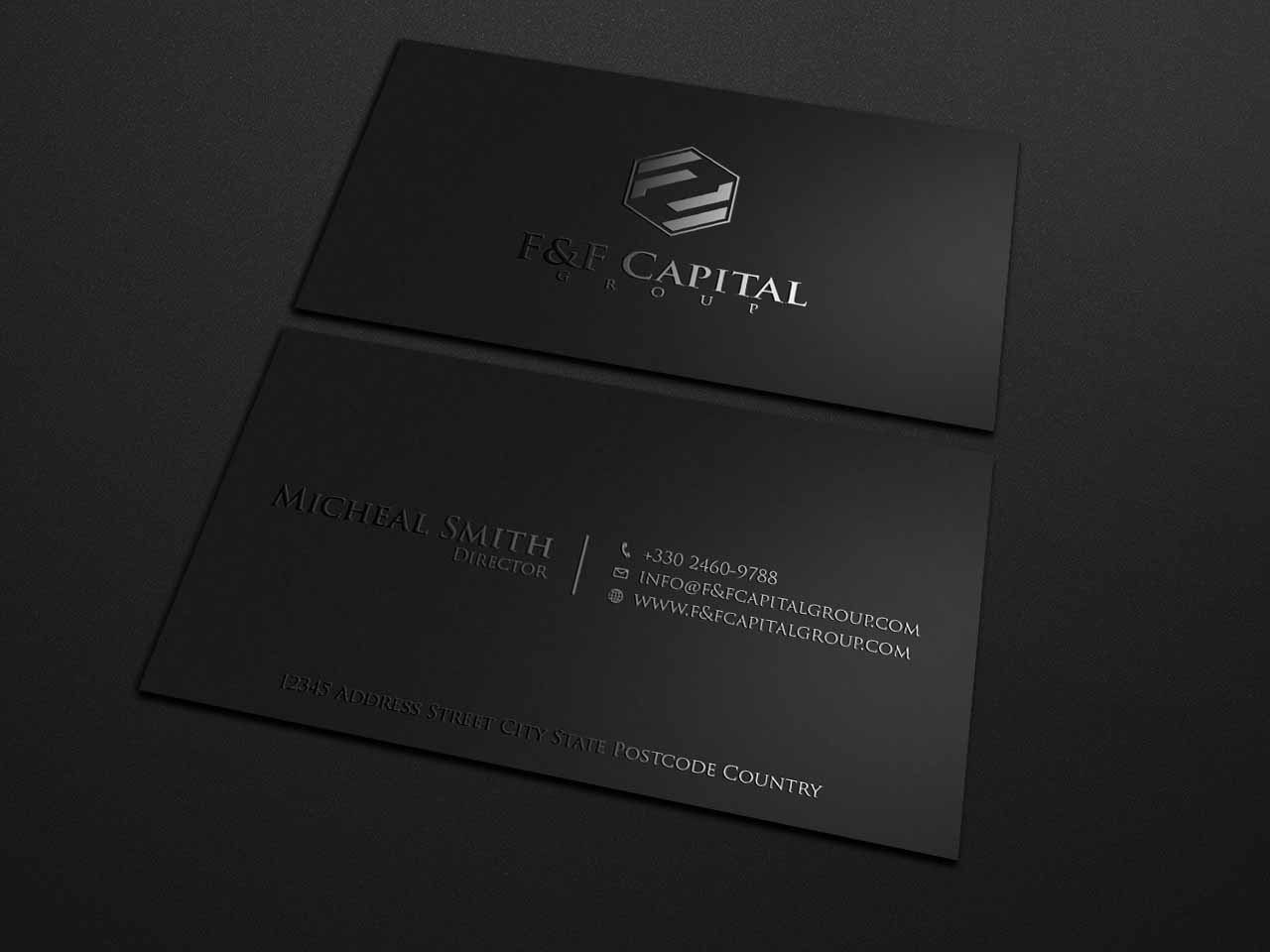 Design de Carte de Visite par Tripti Ranjan Gain pour F&F Capital Group, LLC | Design #19397941