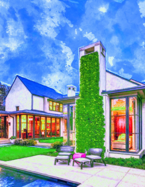 hand-painted watercolor architectural illustrations for a luxury real estate broker   | Illustration Design by Mattey