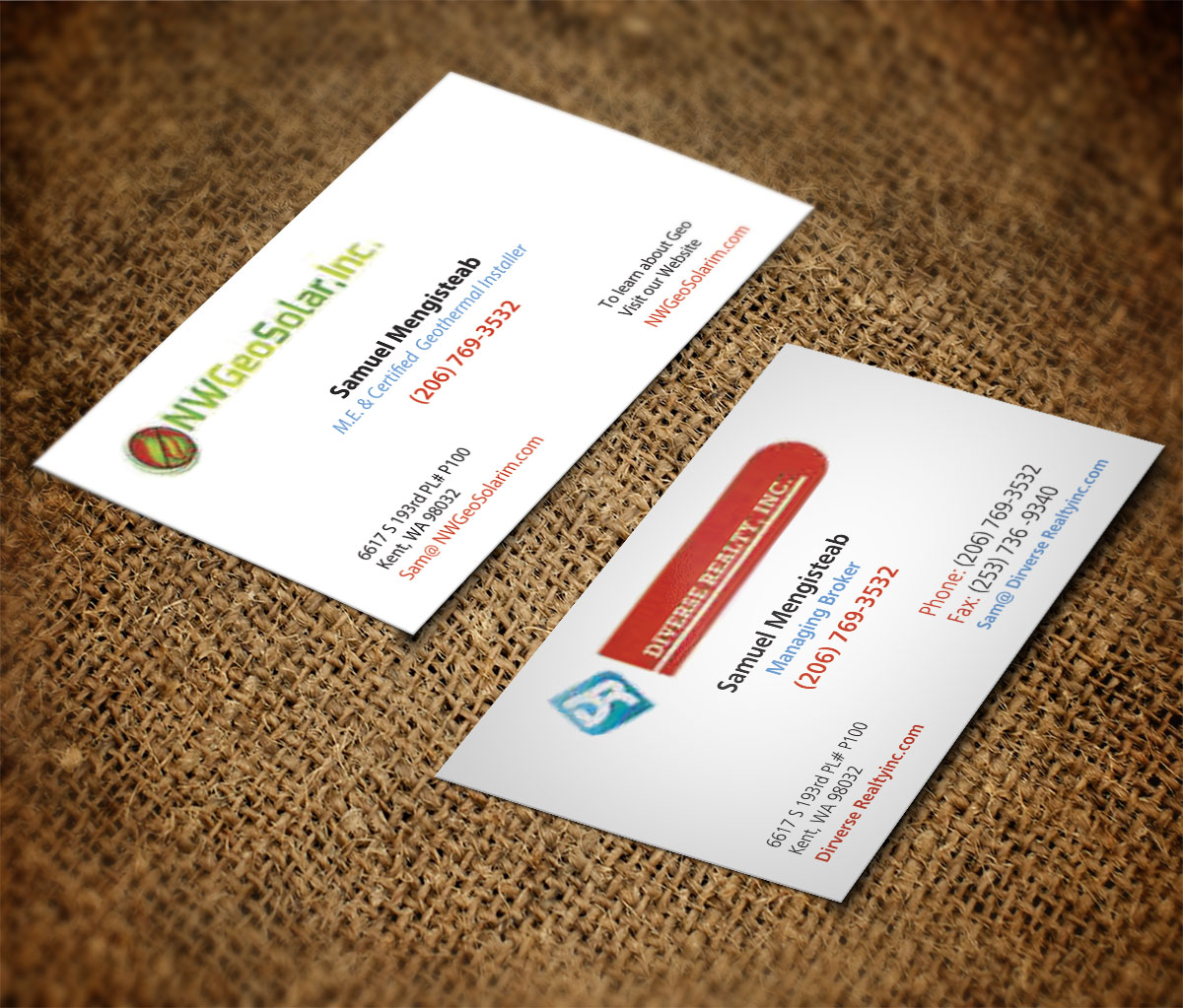 Business Card Design by Mulugeta for this project | Design #2883919