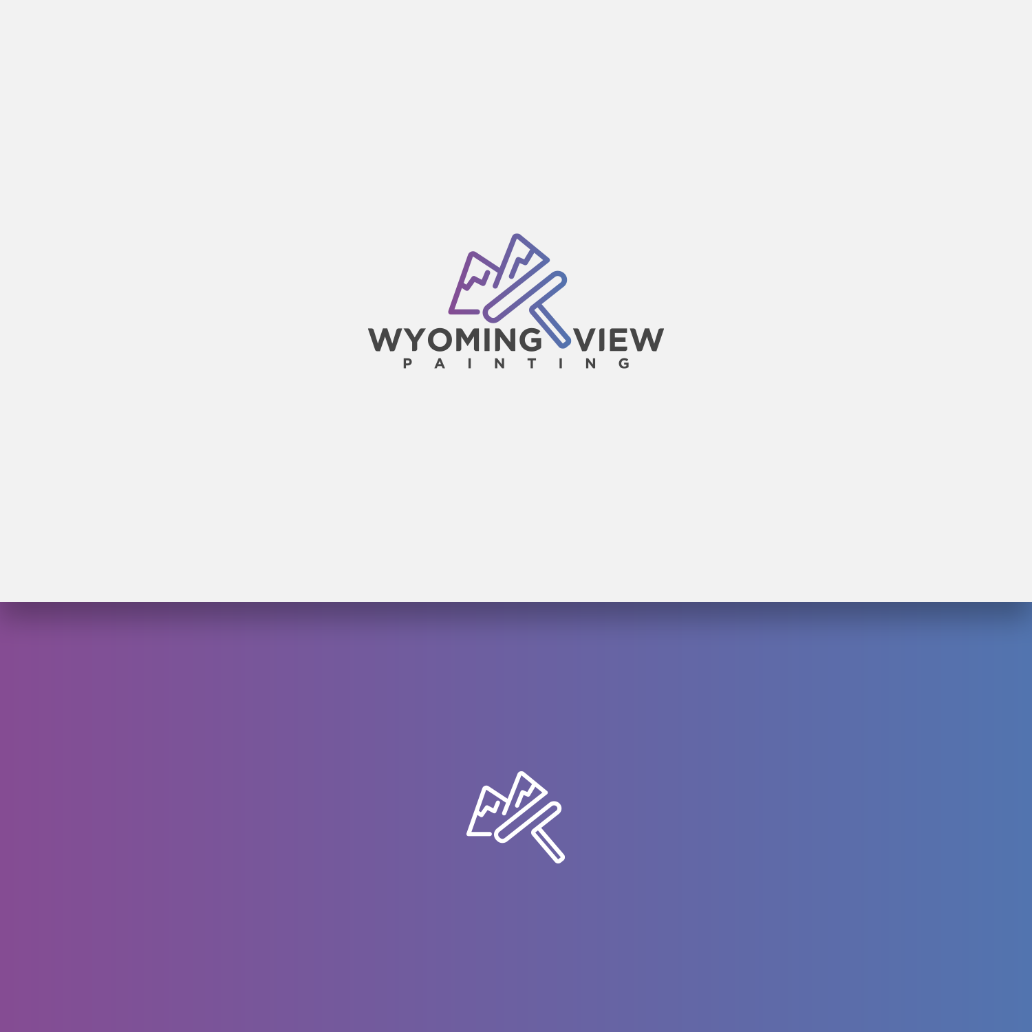 Logo Design by Decos Studio for Wyoming View Painting | Design #19392271