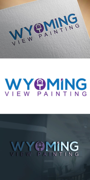 Logo Design by tea tea for Wyoming View Painting | Design: #19400072