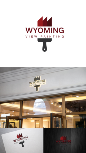 Logo Design by AnteMeridiem for Wyoming View Painting | Design: #19401748