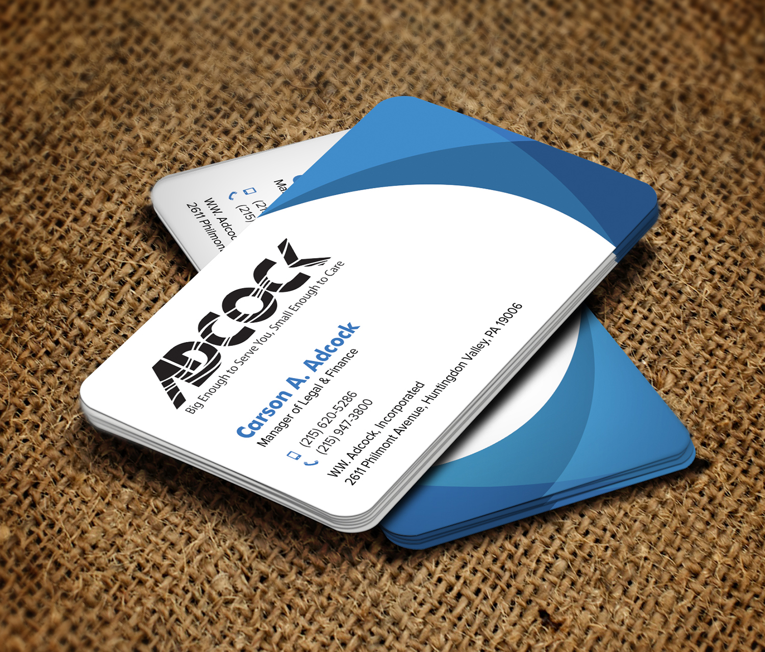 Design de Carte de Visite par Tilt pour W.W. Adcock, Inc. | Design #19392062