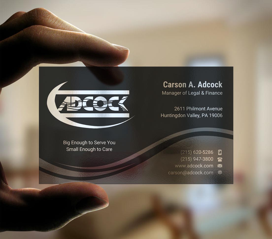 Business Card Design by INDIAN_Ashok for W.W. Adcock, Inc. | Design #19396125