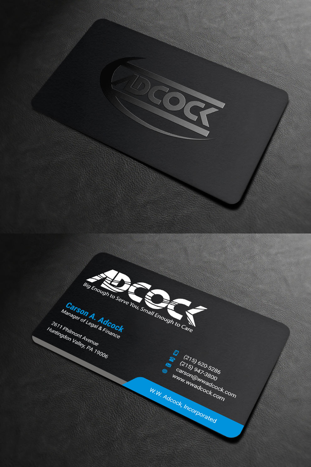 Business Card Design by INDIAN_Ashok for W.W. Adcock, Inc. | Design #19401689