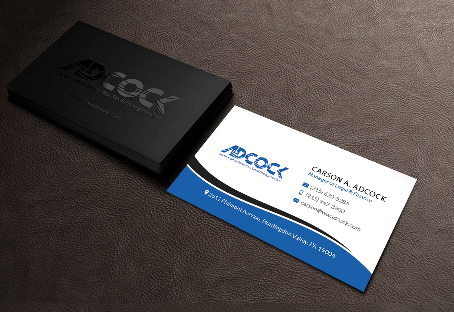 Visitenkarten-Design von Riz' für W.W. Adcock, Inc. | Design #19436239