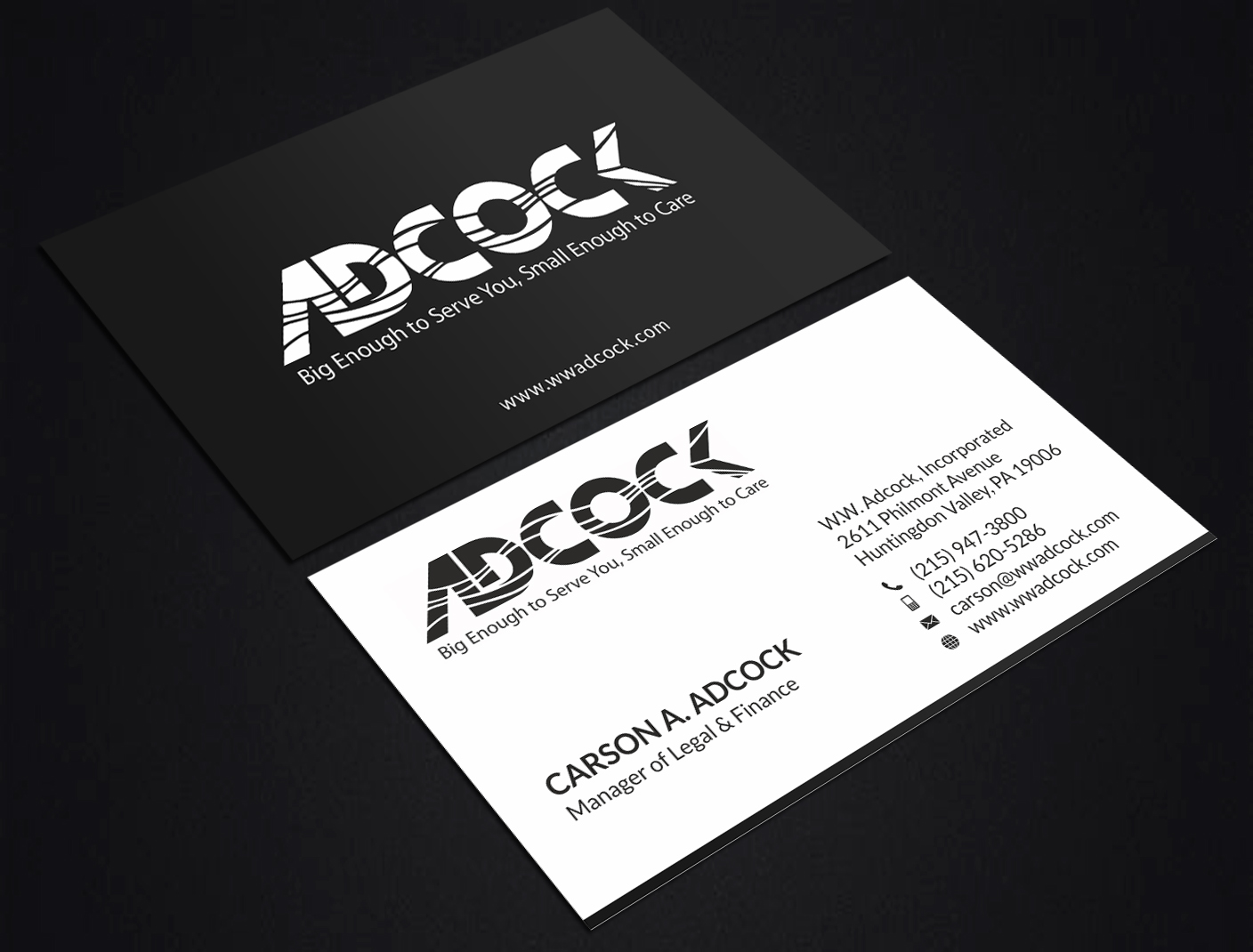 Business Card Design by SKYdesign for W.W. Adcock, Inc. | Design #19408351