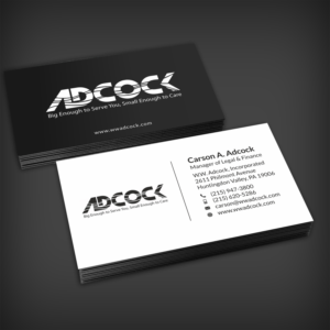 Business Card Design by SKYdesign for W.W. Adcock, Inc. | Design: #19408354