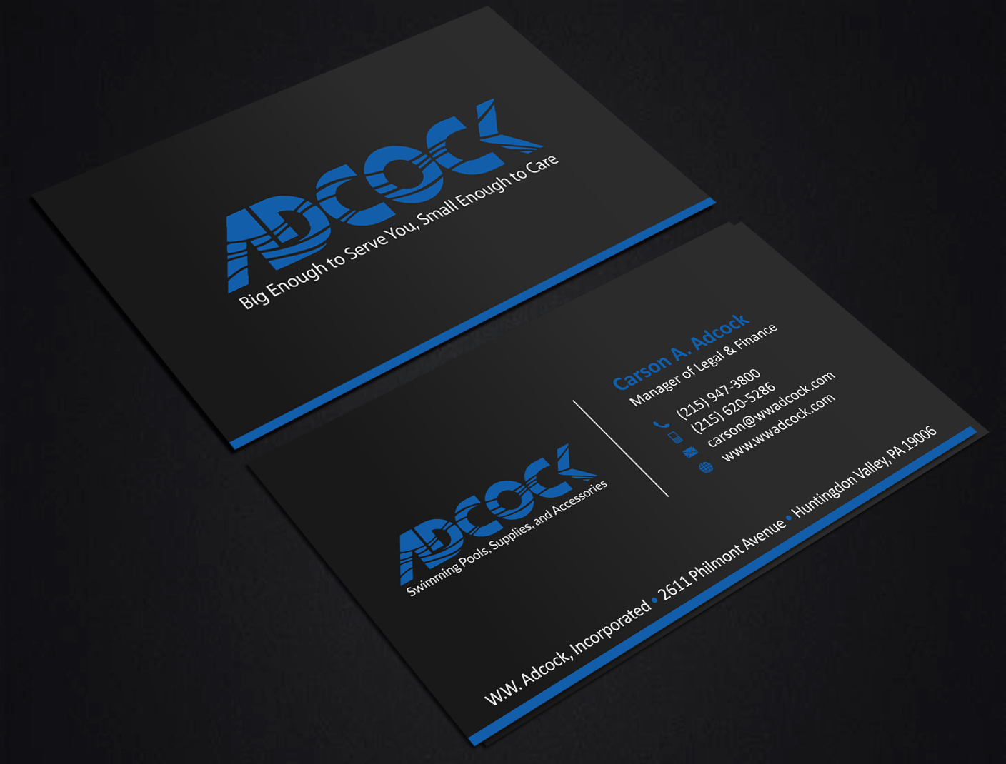 Visitenkarten-Design von SKYdesign für W.W. Adcock, Inc. | Design #19449370