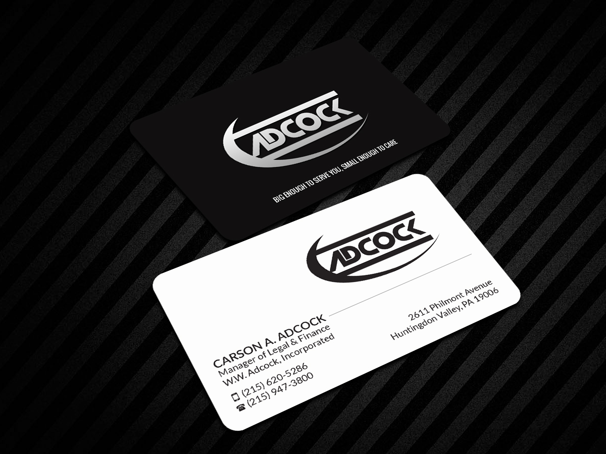 Visitenkarten-Design von Creations Box 2015 für W.W. Adcock, Inc. | Design #19403968