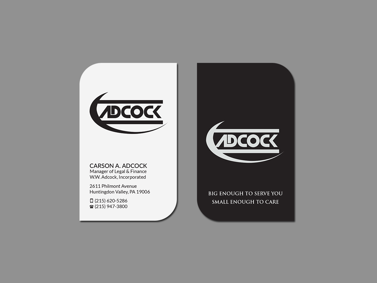 Visitenkarten-Design von Creations Box 2015 für W.W. Adcock, Inc. | Design #19403971