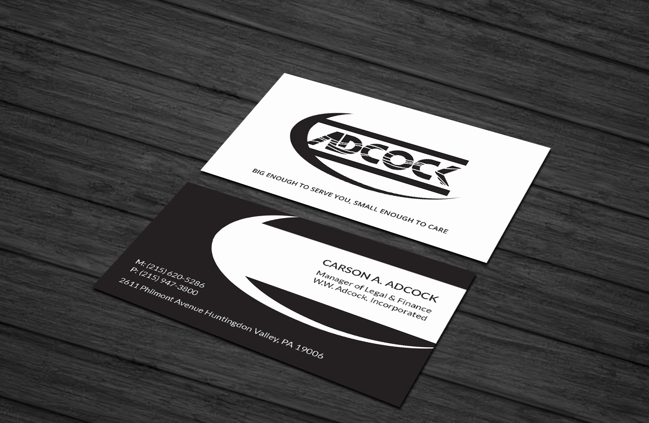 Visitenkarten-Design von Creations Box 2015 für W.W. Adcock, Inc. | Design #19403980