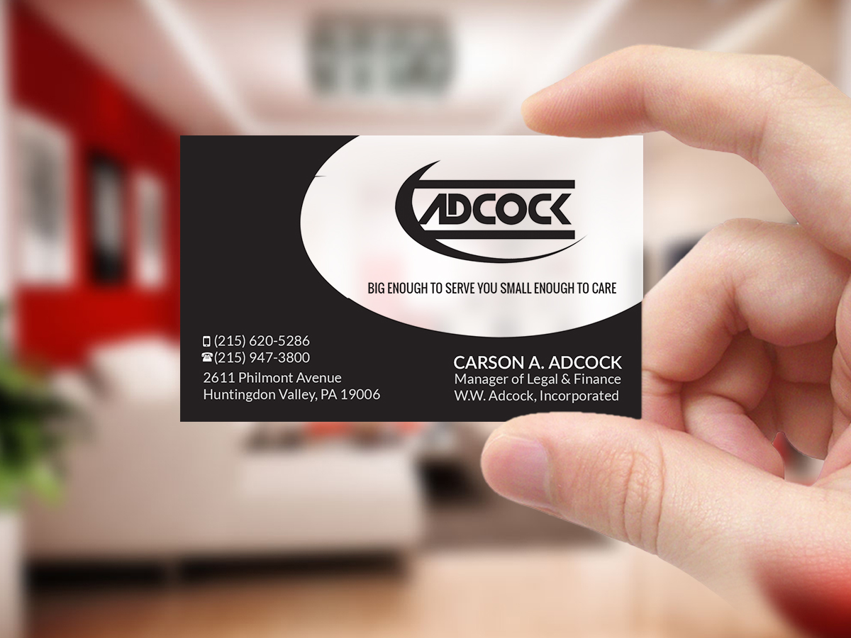 Visitenkarten-Design von Creations Box 2015 für W.W. Adcock, Inc. | Design #19403983