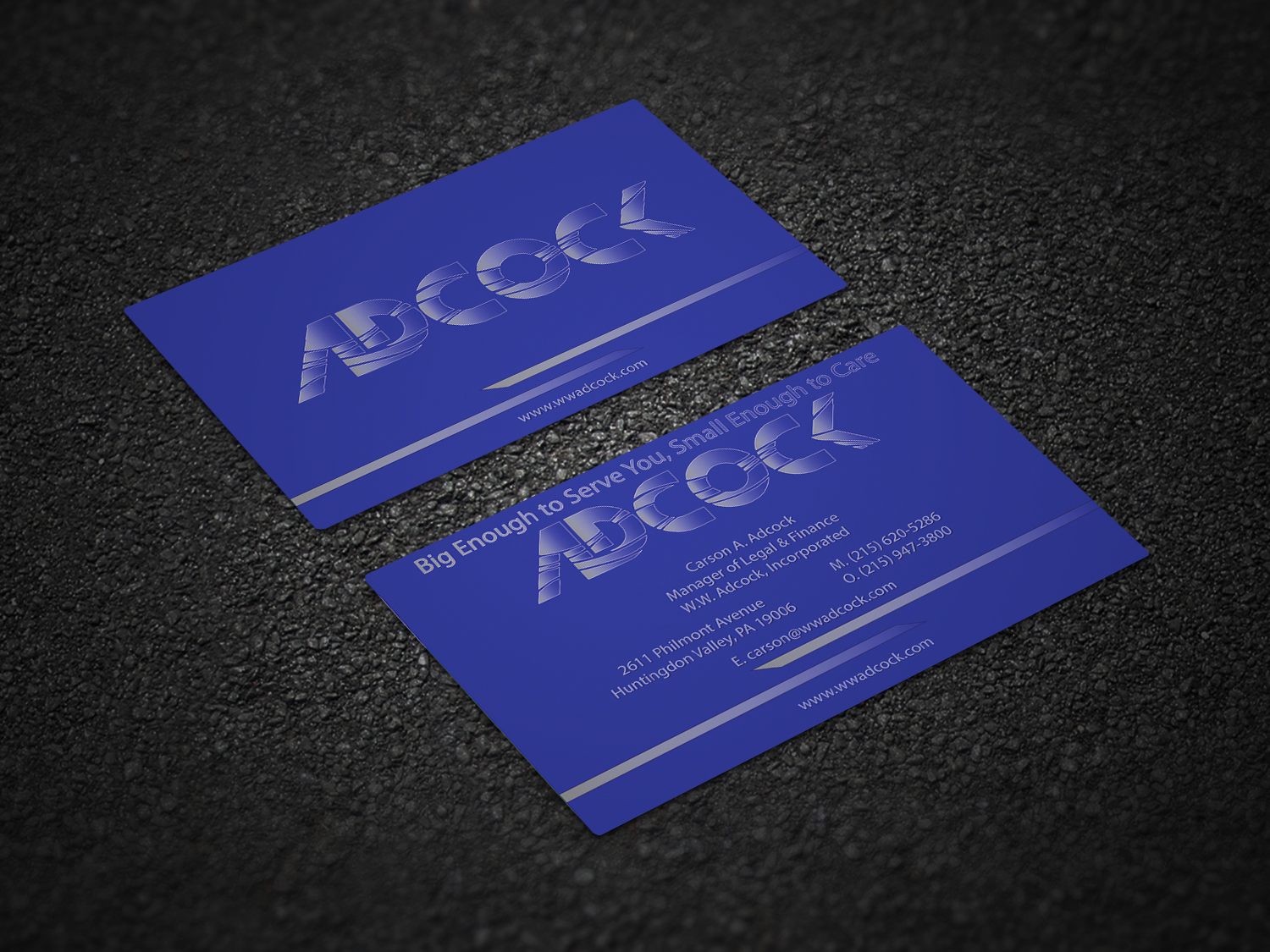 Business Card Design by kosovic1 for W.W. Adcock, Inc. | Design #19403228