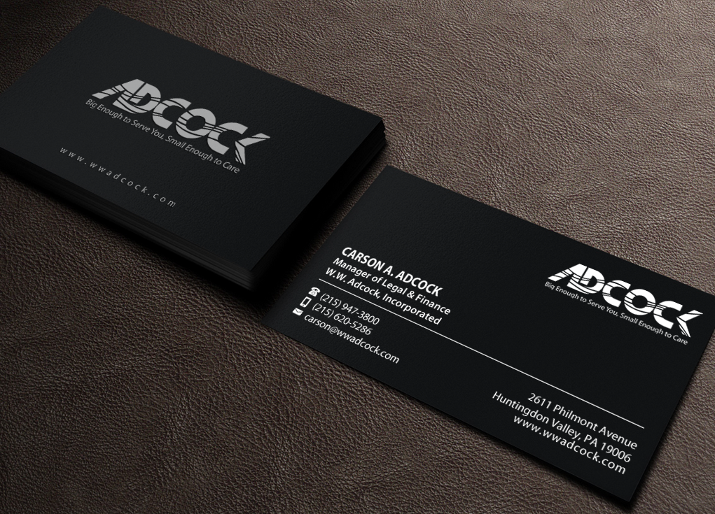 Visitenkarten-Design von Brand aid für W.W. Adcock, Inc. | Design #19405555