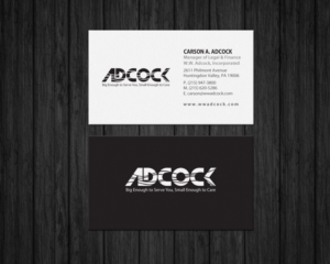 Business Card Design by Brand aid for W.W. Adcock, Inc. | Design: #19405558