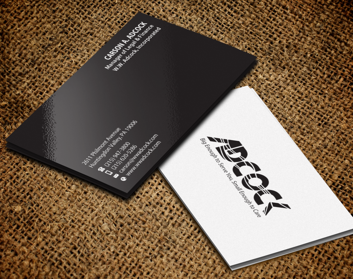 Business Card Design by Brand aid for W.W. Adcock, Inc. | Design #19405560