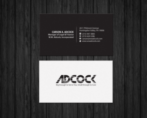 Business Card Design by Brand aid for W.W. Adcock, Inc. | Design: #19405561