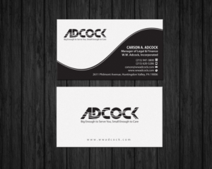 Business Card Design by Brand aid for W.W. Adcock, Inc. | Design: #19405563