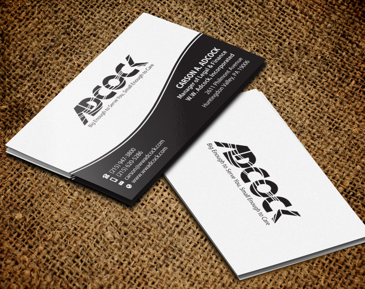 Business Card Design by Brand aid for W.W. Adcock, Inc. | Design #19405565