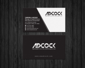 Business Card Design by Brand aid for W.W. Adcock, Inc. | Design: #19405566