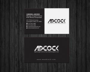 Business Card Design by Brand aid for W.W. Adcock, Inc. | Design: #19405568